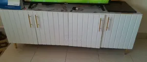Elegant TV Stand with Drawers and LED