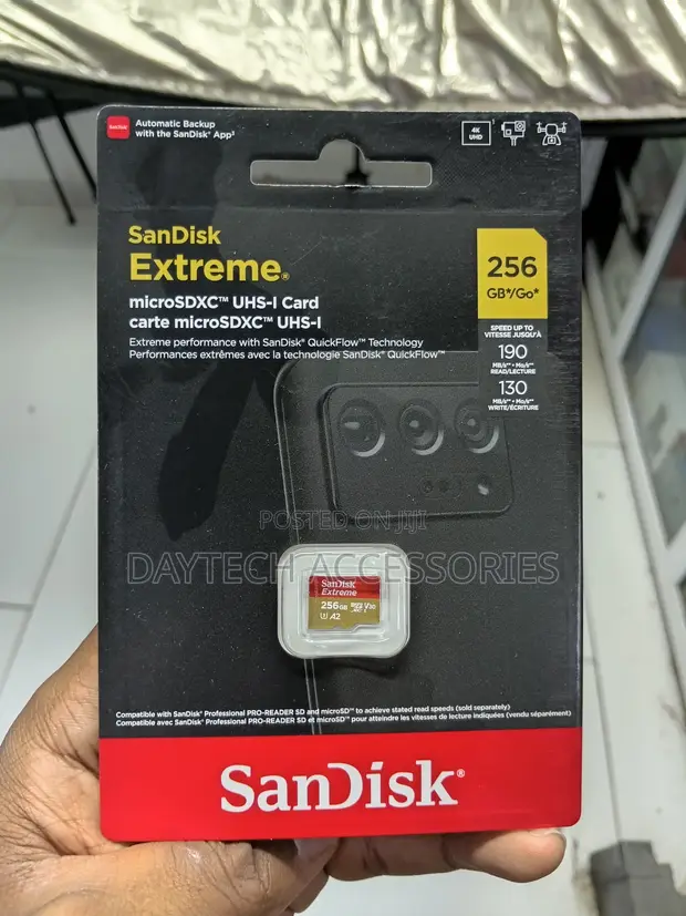 Kadi ya SanDisk Extreme 256GB Micro SDXC (190/130 MB/s) - 1