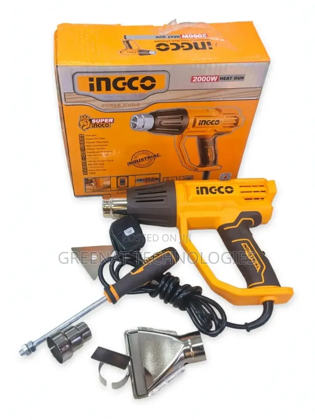 Ingco 2000W Industrial Heat Gun na Nozzles & Scraper - 1