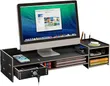 Bamboo Monitor Stand Riser with Drawer - 5