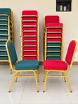 Gold Frame Padded Banquet Chair - 5