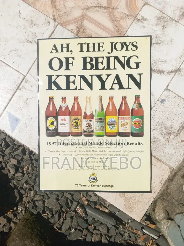 Karatasi adimu ya zamani ya Kenya Breweries ya miaka 75 ya 1997 - 1