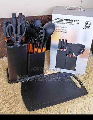 19-Piece Black Silicone Kitchen Utensil Set