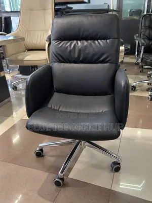 Executive Black Leather High Back Office Chair