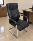 Executive Leather Office Chair - High Back Visitor Chair - 4