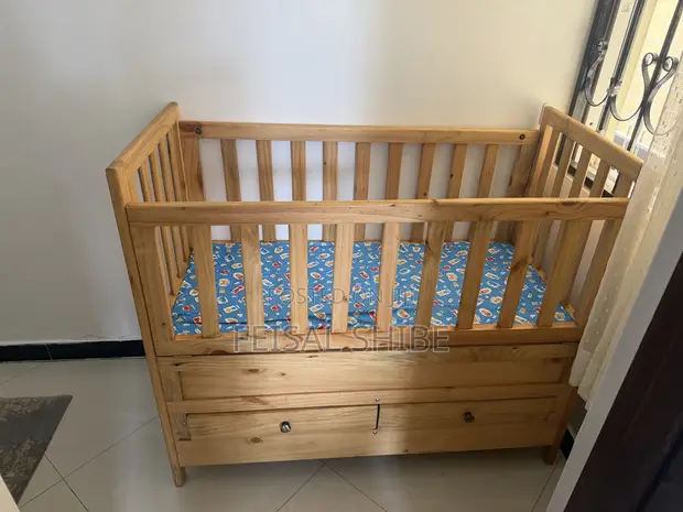 Toddler Bed - Unused Mvule Wood - 1