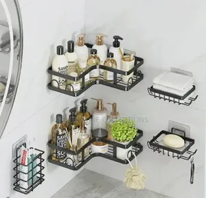Brand New 5-in-1 Metallic Bathroom Corner Organizer