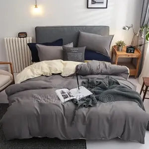 Plain Double Sided Cotton Duvet Cover Set | 6x6/5x6