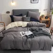 Plain Double Sided Cotton Duvet Cover Set | 6x6/5x6 - 1