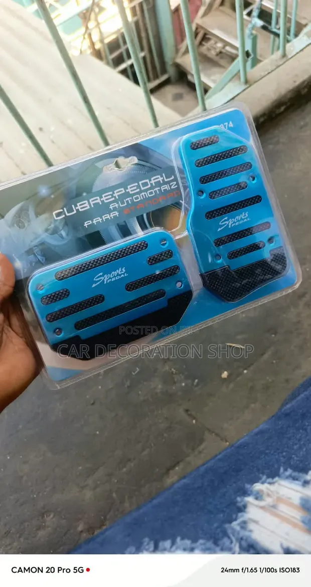 Sport Automatic Car Pedal Cover Set - Aluminum Alloy - 1