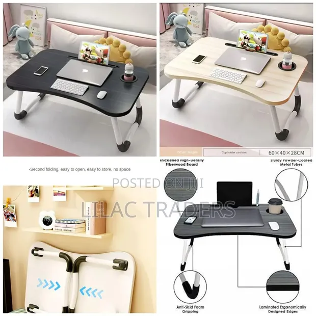 Portable Foldable Laptop and Breakfast Table - 1
