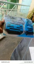 Blue Automatic Pedal Covers na Anti-slip Rubber Grips - 2