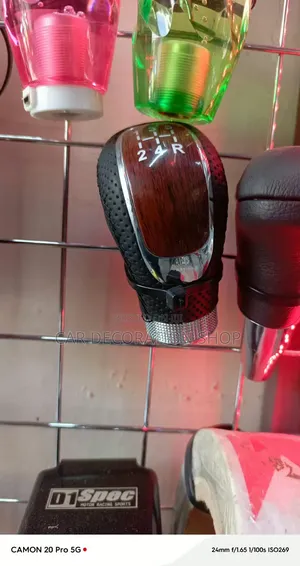 Universal 5-Speed Manual Gear Shift Knob with Wood Grain Top
