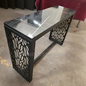 Black Laser-Cut Console Table
