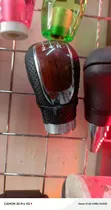 Black Textured Wood Grain & Chrome 5-Speed Gear Knob - 1