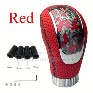 5-Speed Manual Gear Knob - Sporty Perforated Faux Leather