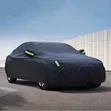 Quality Universal Black Car Cover | Fleece Lined | Reflector Strips - 4