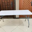 Meza Nyeupe Inayokunjwa ya 1.8m - 2