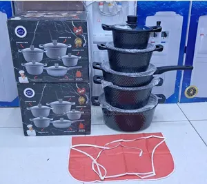 Kal Cookware Set ya Vipande 11 vya Granite
