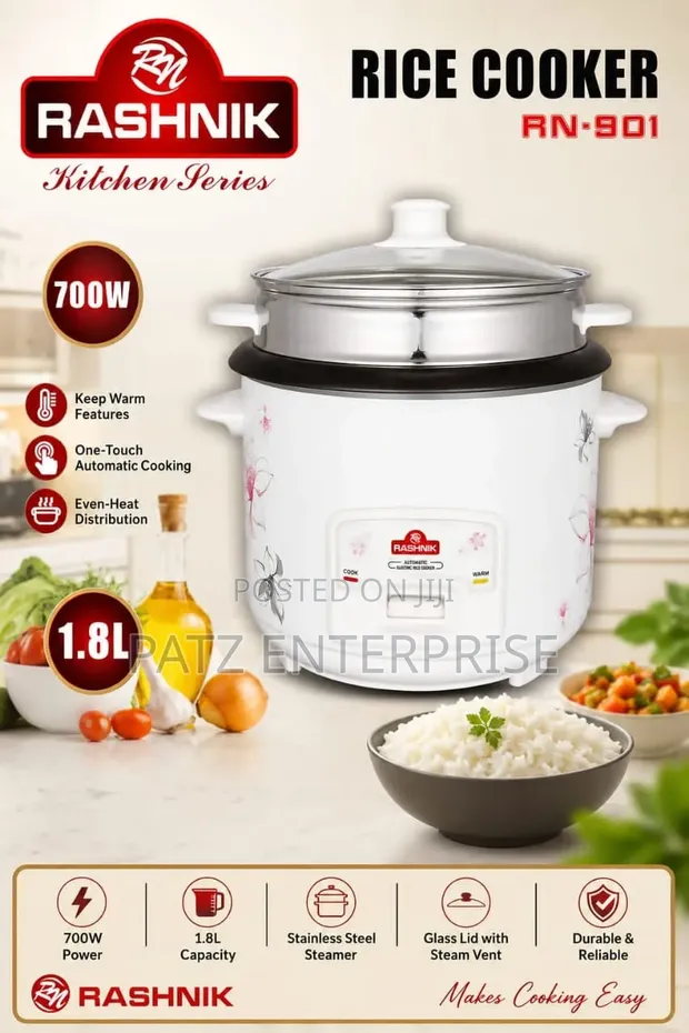 Rashnik Rice Cooker 700W 1.8L - 1