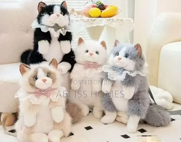 Cute Cat Plush Backpack Purse kwa Wasichana & Wanawake - 1