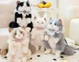 Cute Cat Plush Backpack Purse kwa Wasichana & Wanawake - 1