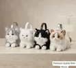 Cute Cat Plush Backpack Purse kwa Wasichana & Wanawake - 2