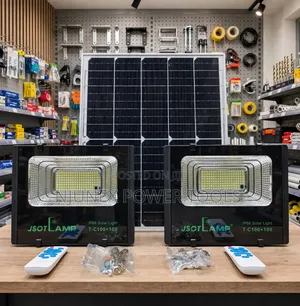 JSOT 2-in-1 Solar LED Floodlight Set (100W+100W)