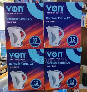 Von 1.7L Cordless Electric Kettle | VSKL17BNK | Chemsha Haraka