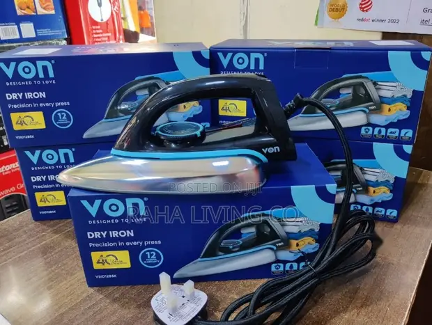 Von Dry Iron Box VSID128SK with Teflon Soleplate - 1