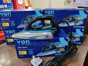 Von Dry Iron Box VSID128SK with Teflon Soleplate