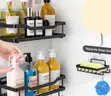 3pc Rectangular Shower Caddy Set | Wall Organizer | No Drilling - 1