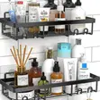 5pc Rectangular Shower Caddy Set | Wall Organizer | No Drilling - 3