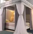 Canopy 4 Stand Mosquito Net | 6x6 | Mabano ya Chuma cha Niroste - 4