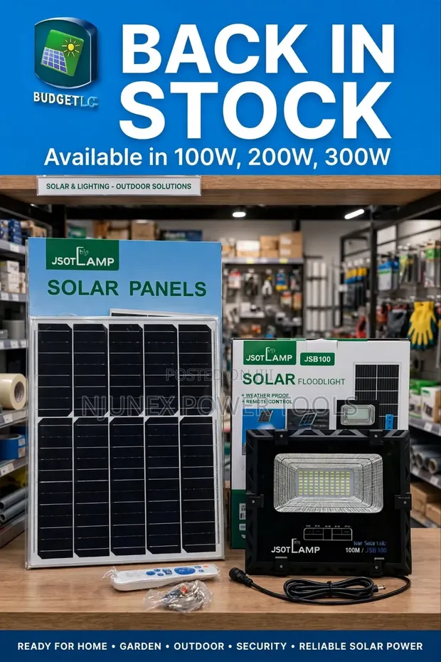 JSOT 100W Solar Floodlight Kit (JS8100) - 1