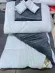 TC Warm Velvet Duvet Set | 6x6, 6x7 | Fleece Bedsheet | 4 Colours - 3