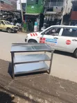 Meza Mpya ya Chuma cha Kutuoa yenye Rafu ya Chini - 3