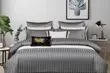 Luxury Cotton Striped Duvet Cover Set | 6x6, 6x7, 7x8 | 4 Colours - 3