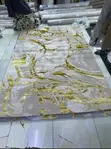 Pure Turkish Crackle Carpet | 8x11 | Gold Marble Design - 4