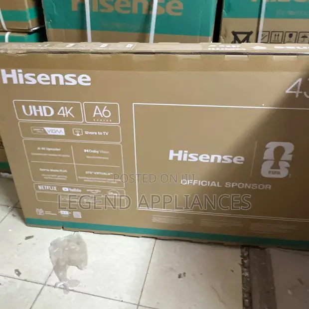 Hisense 43 Inch Smart UHD 4K Frameless TV 43A6QKEN - 1