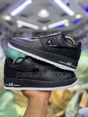 Nike Air Force 1 Low 'Woven Black' Sneakers za Ngozi