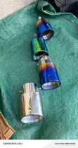 2.5" Exhaust Tip - Burnt Titanium Rainbow Gradient - 1