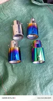 2.5" Exhaust Tip - Burnt Titanium Rainbow Gradient - 2