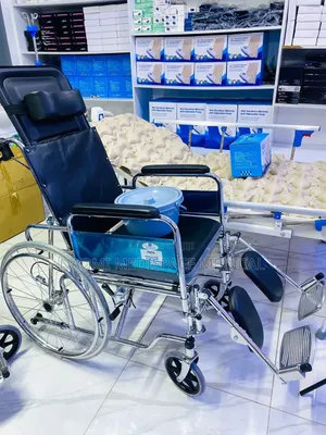 Manual Reclining Wheelchair with Commode & Footrest