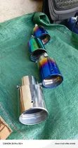 2.5" Exhaust Tip with Heat Treated Titanium Look (Blue Gradient) - 1