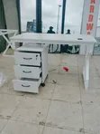 Metallic Study Table with Movable Drawers & Orthopedic Chair - 3
