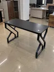 Modern Office Desk with Cable Management - Black - 4