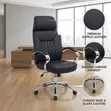 Black PU Leather Swivel CEO Office Chair - 2