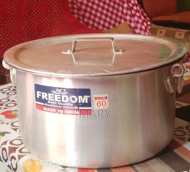 Durable Aluminium Sufuria 60L na Lid & Handle - 1