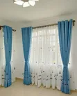 Pazia za Kawaida za Bluu na Njano kwa Shule - 1
